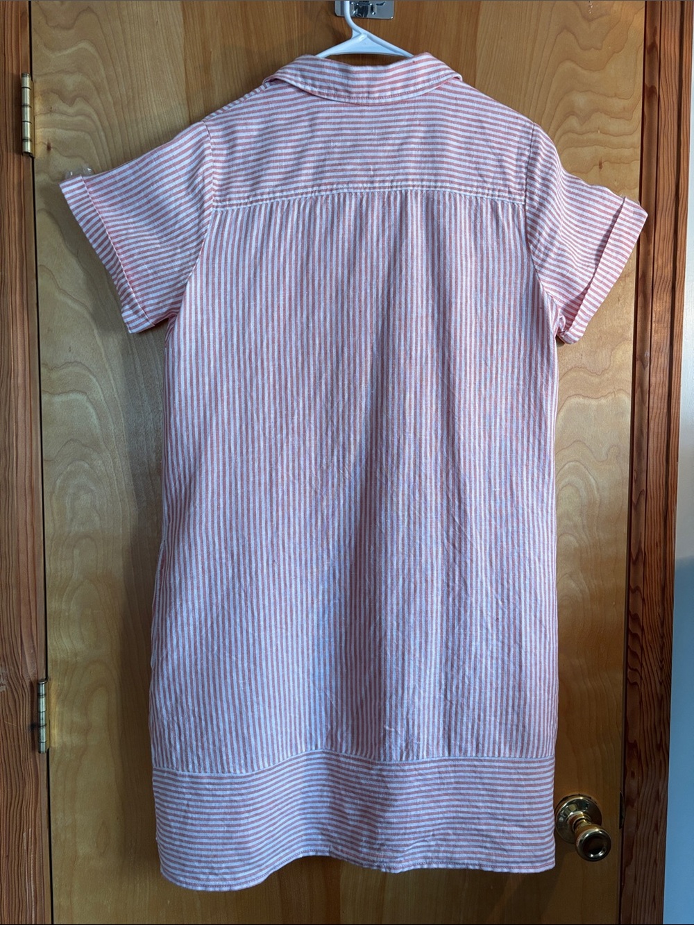 Garnet Hill Pink and White Striped Polo Dress View 2